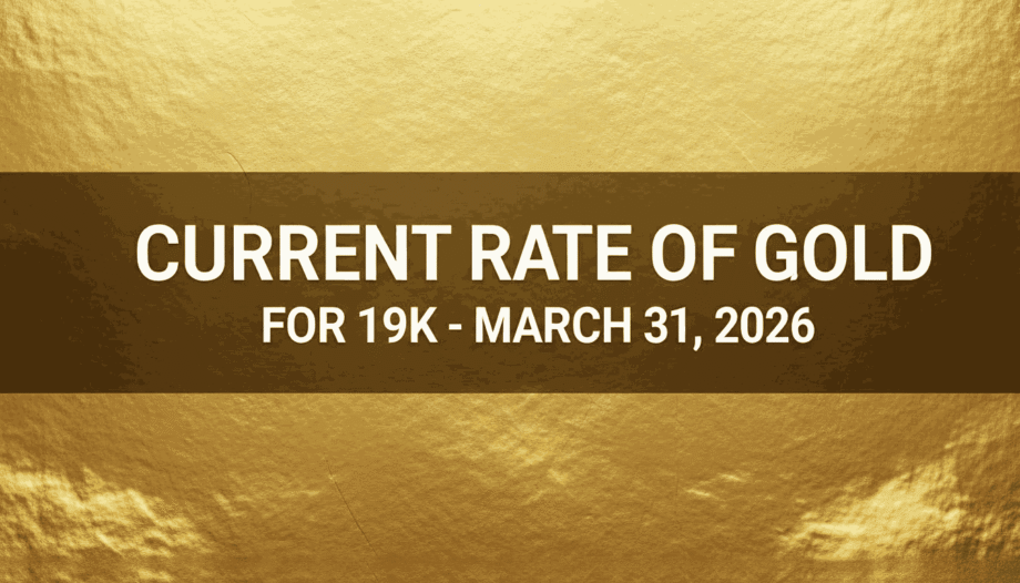 19K Gold Price in Pakistan on 31 March 2026