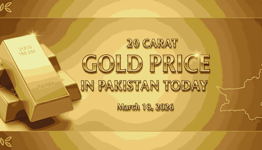 20 carat gold price in Pakistan Today March 18 2026