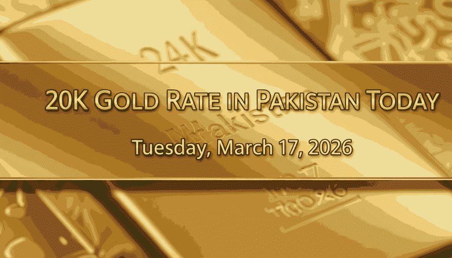 20k Gold Rate in Pakistan Today