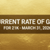 21k gold price in Pakistan on 31 March 2026