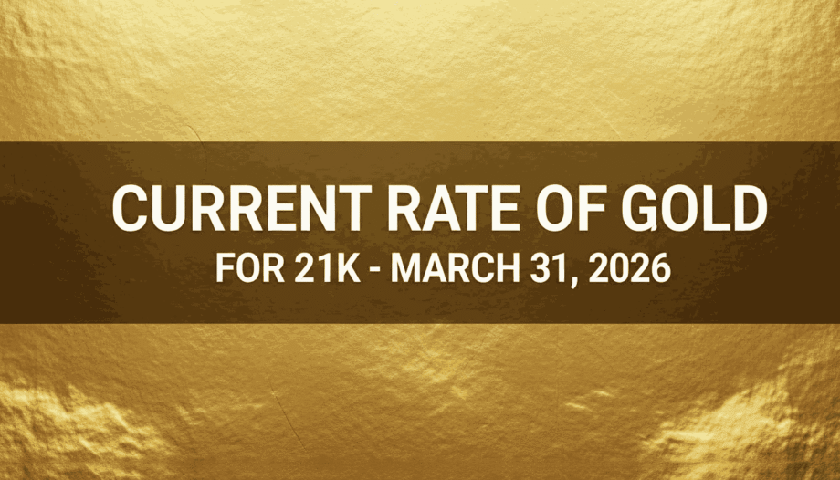 21k gold price in Pakistan on 31 March 2026