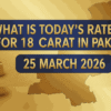 What is today's rate of gold for 18 carat