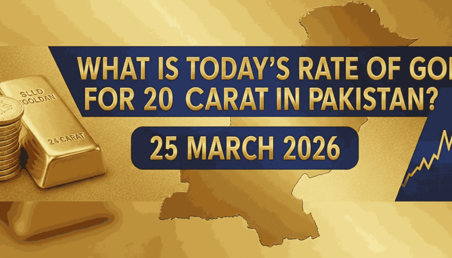 What is today's rate of gold for 20 carat