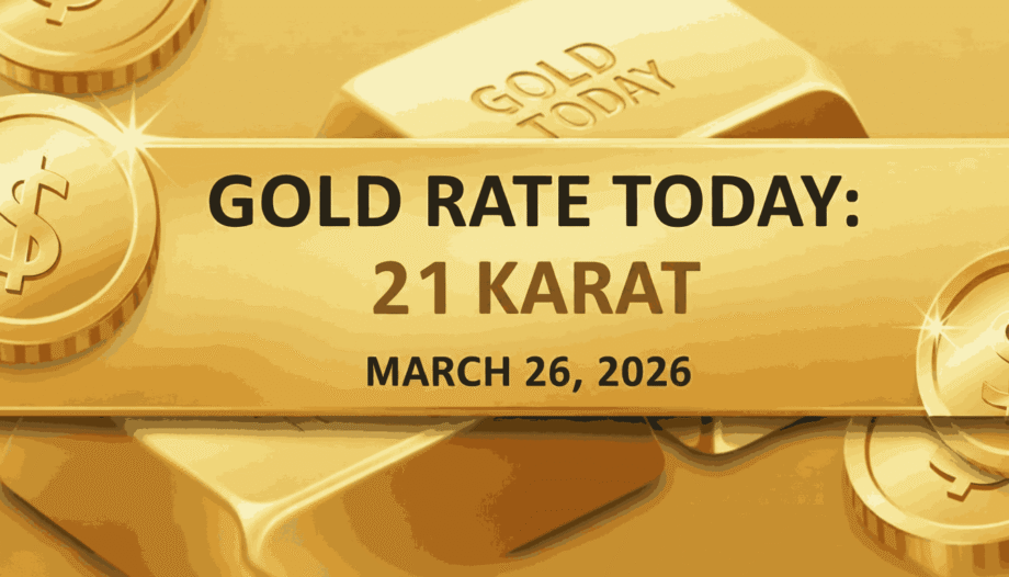 What rate of Gold today for 22 karat in Pakistan