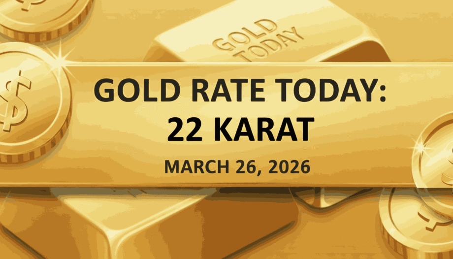 What rate of Gold today for 22 karat in Pakistan