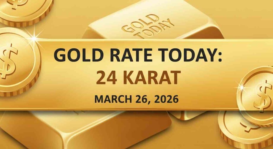 What rate of Gold today for 24 karat in Pakistan