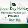 Labour Day Holiday in Pakistan 2026 Day and Date